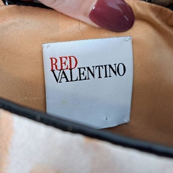 Valentino RED Women's Designer Leopard Print Taffeta Square Neck Y2K Mini Dress - Picture 7 of 9